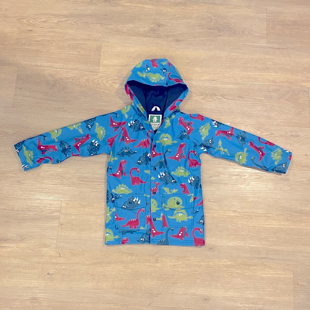 Oaki wear Lined dinosaur rain coat size 5